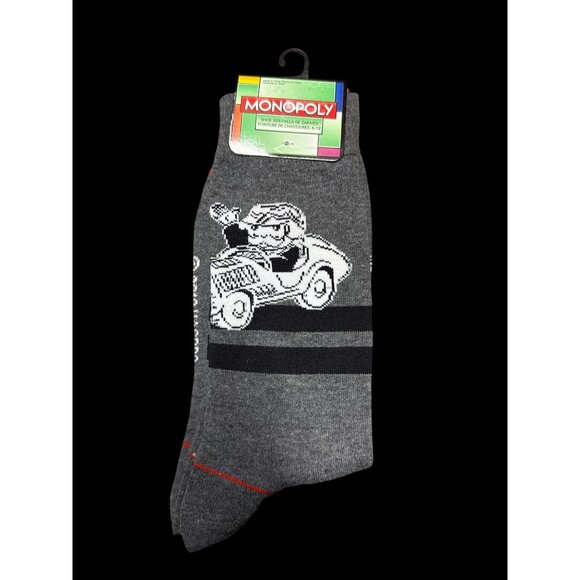 3 Pair Adult Men's Monopoly Game Crew Socks Uncle Pennybags Sz 6-12 new with Tag - Picture 4 of 5
